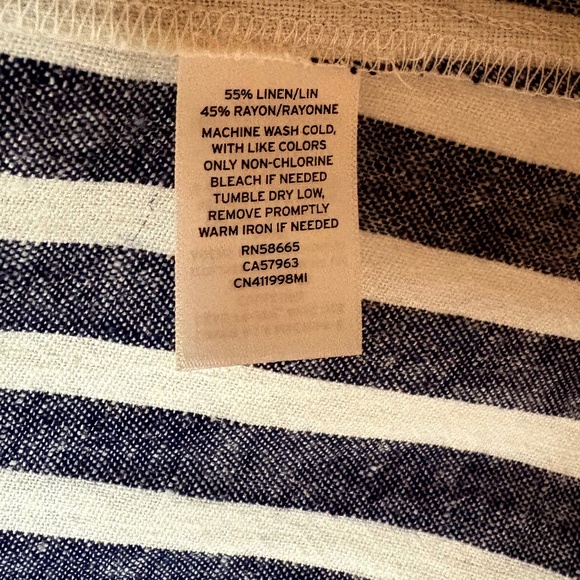 NWT - CASLON Striped Linen Blend Blazer Jacket - Picture 9 of 9